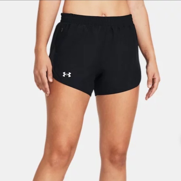 Under Armour Women's Fly-By 3" Shorts Black Medium - Picture 1 of 5